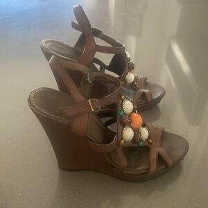 Paolo Jeweled Wedge Sandals
